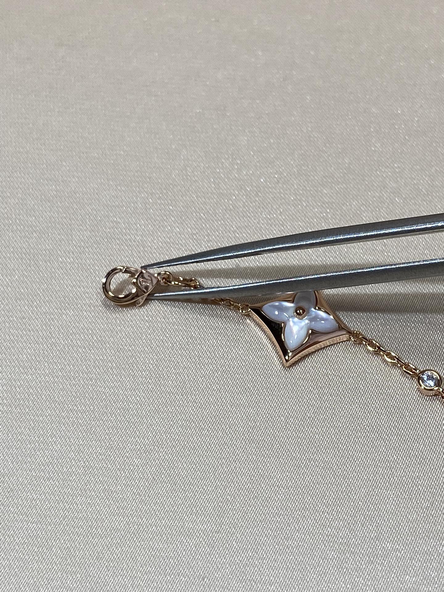 [Azure Tears]STAR 4 MOTIF MOP DIAMOND ROSE GOLD BRACELET