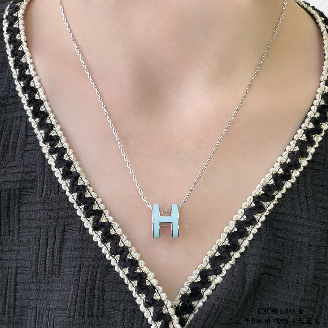 [Azure Tears]POP H SKY BLUE NECKLACE
