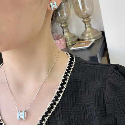 [Azure Tears]POP H SKY BLUE NECKLACE