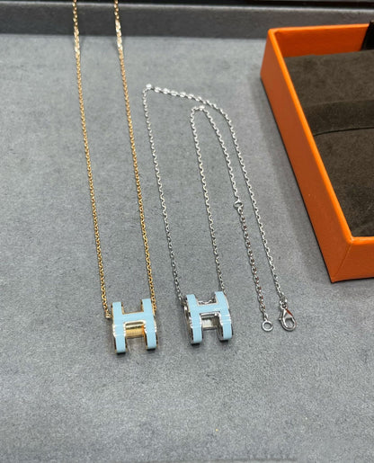 [Azure Tears]POP H SKY BLUE NECKLACE