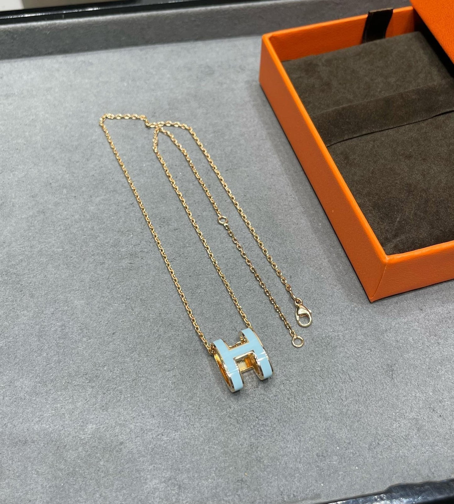 [Azure Tears]POP H SKY BLUE NECKLACE