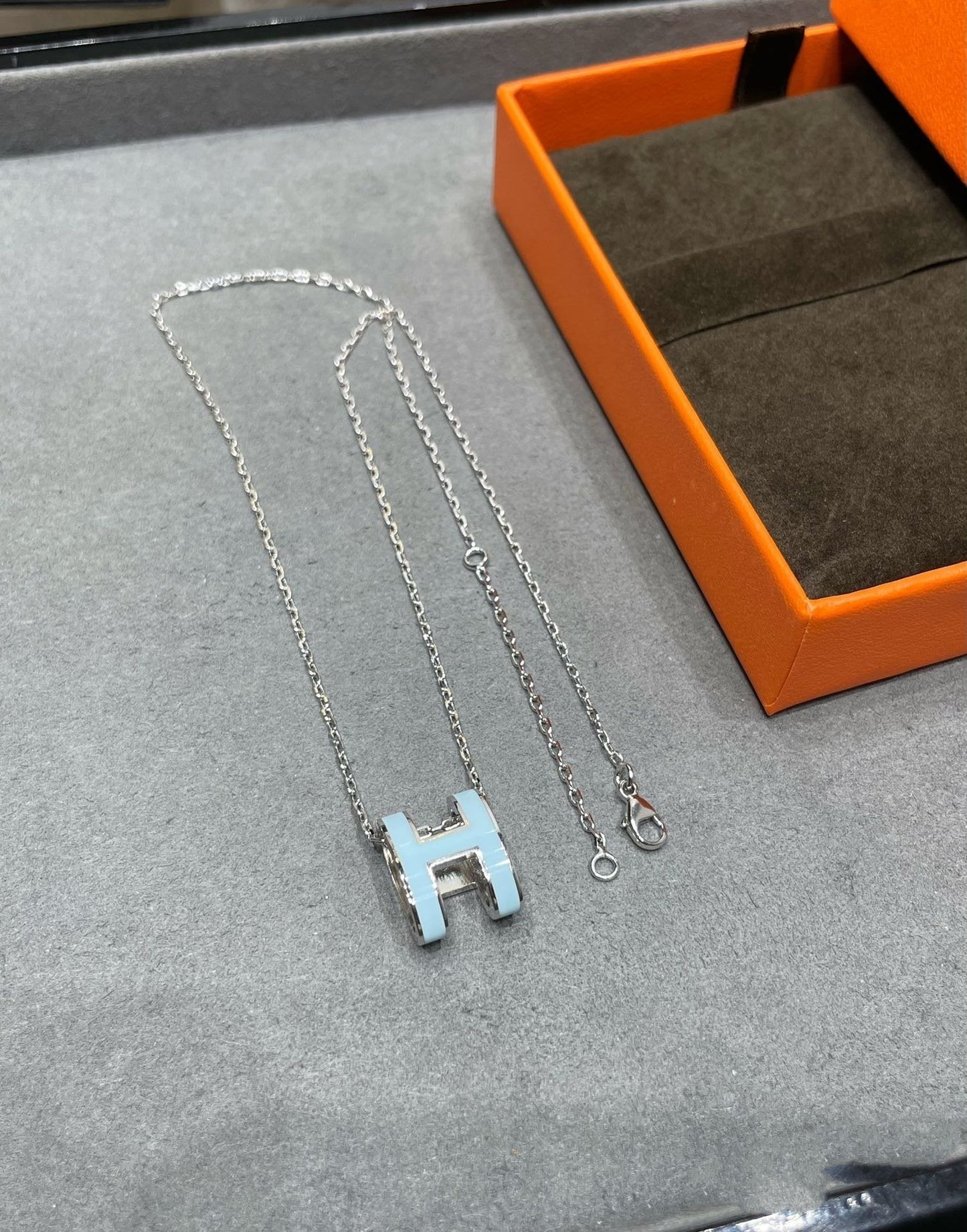 [Azure Tears]POP H SKY BLUE NECKLACE