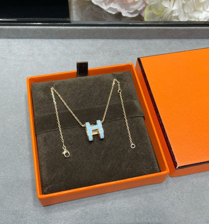 [Azure Tears]POP H SKY BLUE NECKLACE