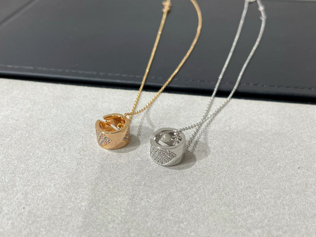 [Azure Tears]LIENS EVIDENCE DIAMOND PAVED NECKLACE