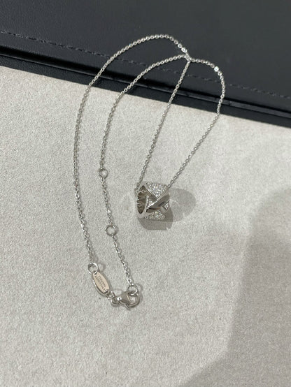 [Azure Tears]LIENS EVIDENCE DIAMOND PAVED NECKLACE