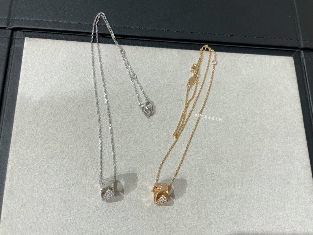 [Azure Tears]LIENS EVIDENCE DIAMOND PAVED NECKLACE