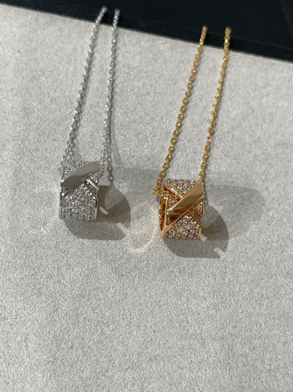 [Azure Tears]LIENS EVIDENCE DIAMOND PAVED NECKLACE