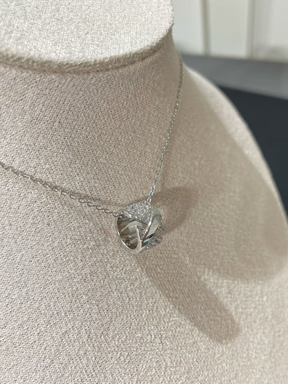 [Azure Tears]LIENS EVIDENCE DIAMOND PAVED NECKLACE