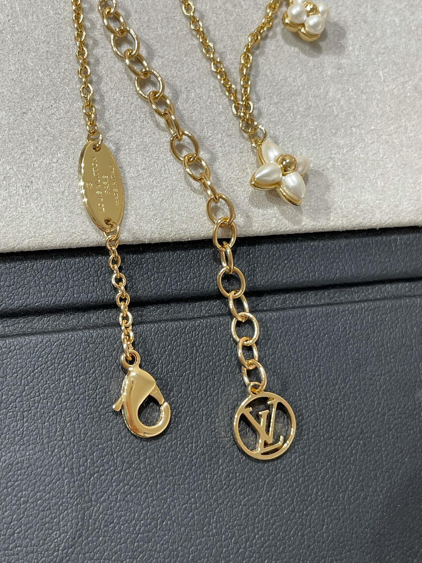 [Azure Tears]FLOWERGRAM GOLD MOP DOUBLE ROW NECKLACE