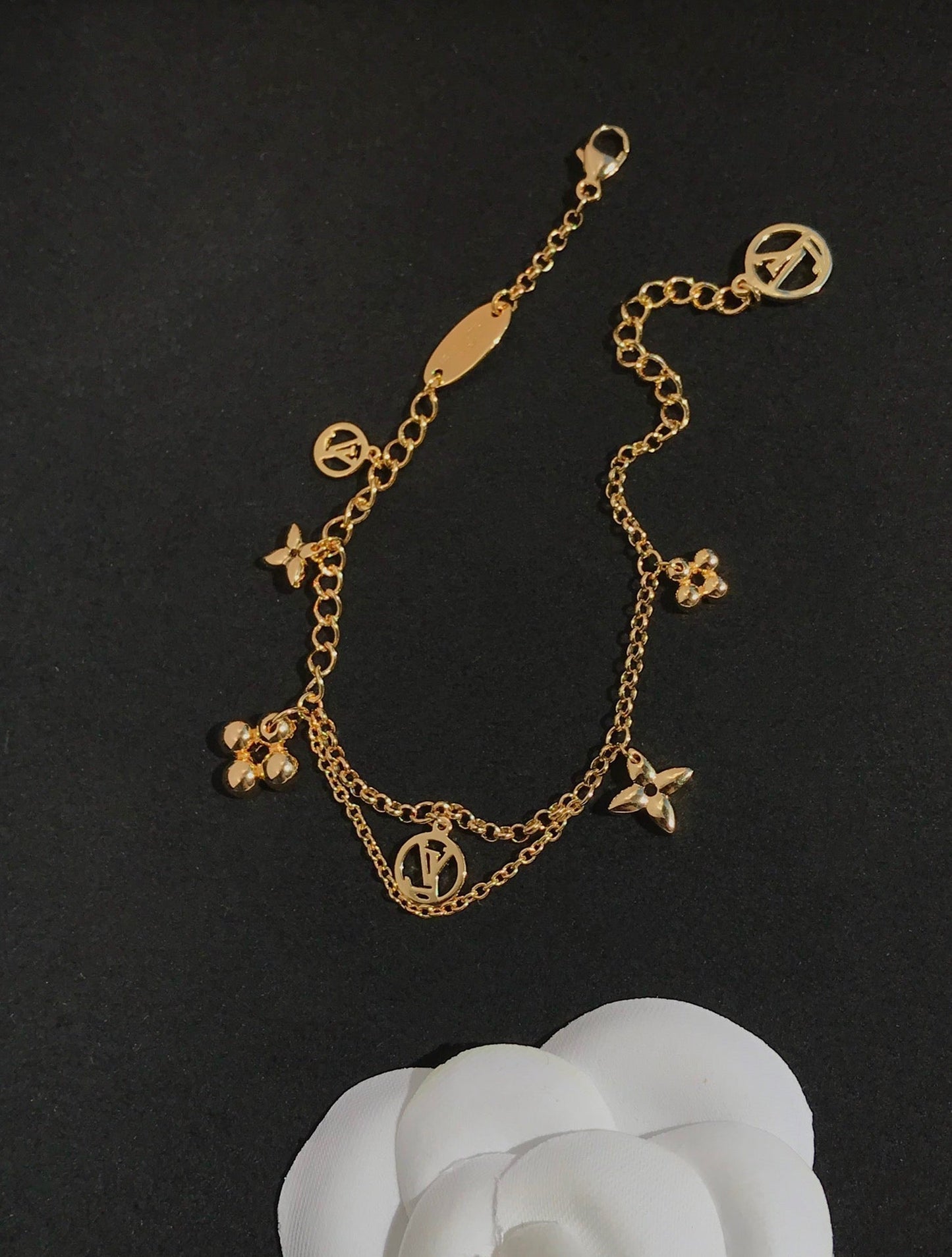[Azure Tears]BLOOMING ROSE GOLD MOP BRACELET
