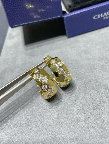 [Azure Tears]BEE LOVE DIAMOND HOOP EARRINGS