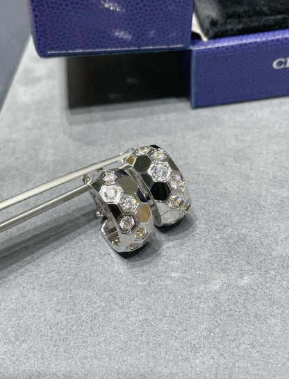 [Azure Tears]BEE LOVE DIAMOND HOOP EARRINGS