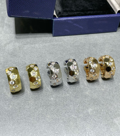 [Azure Tears]BEE LOVE DIAMOND HOOP EARRINGS