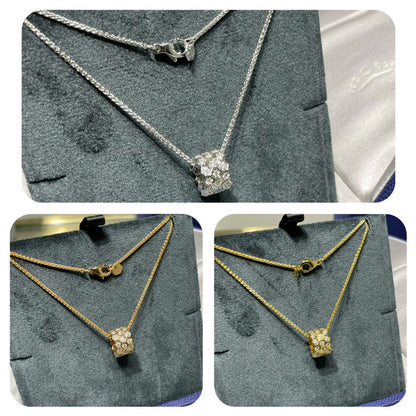 [Azure Tears]BEE LOVE DIAMOND PAVED 3 ROW NECKLACE