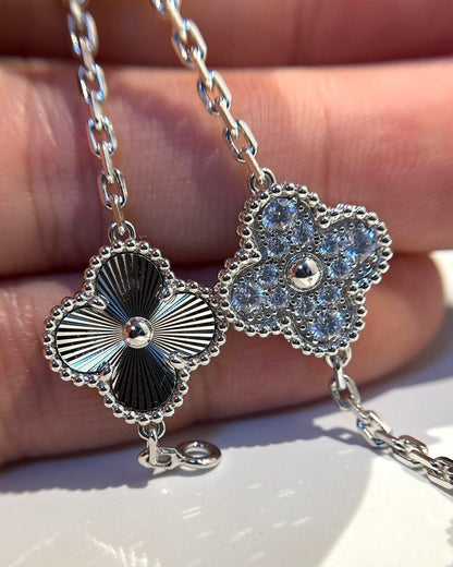[Azure Tears]LUCKY CLOVER 5-MOTIF BRACELET - LASER COLLECTION