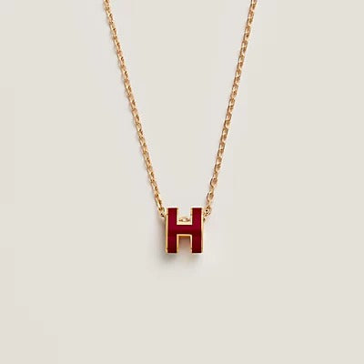 [Azure Tears]HM CLIC RED ENAMEL GOLD NECKLACE