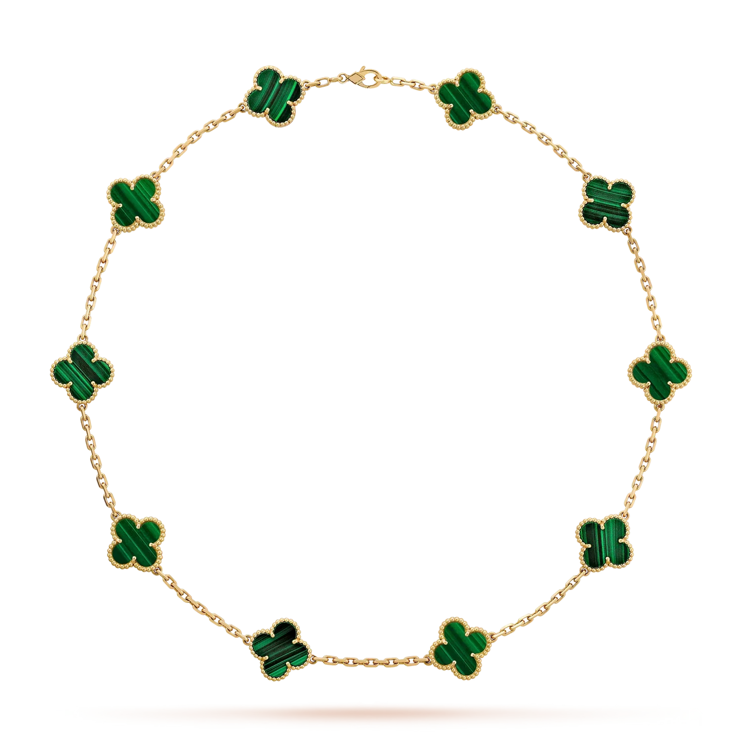 [Azure Tears]CLASSIC LUCKY 10-MOTIF CLOVER NECKLACE GOLD COLLECTION