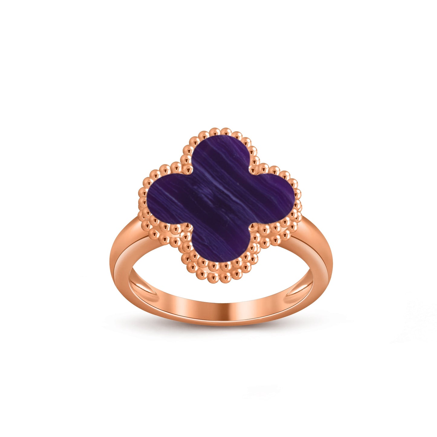[Azure Tears]LUCKY CLOVER VINTAGE ROSE GOLD RING COLLECTION