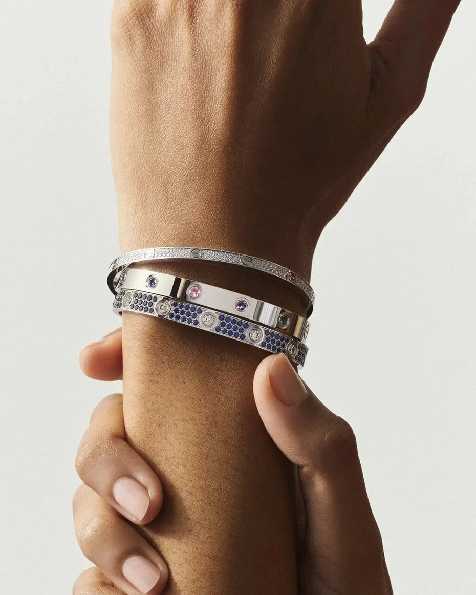 [Azure Tears]CLASSIC 6.1MM LOVE BRACELET 10-DIAMOND FULL PAVÉ