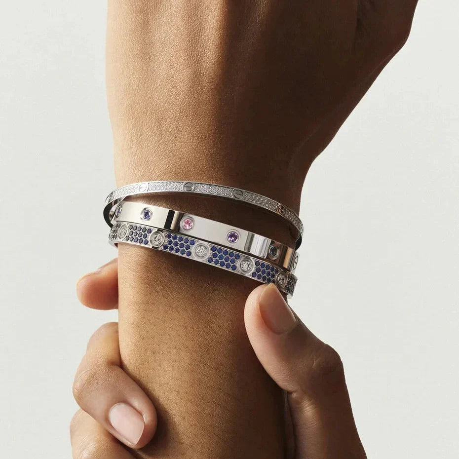 [Azure Tears]CLASSIC 6.1MM LOVE BRACELET 10-DIAMOND MULTICOLOR