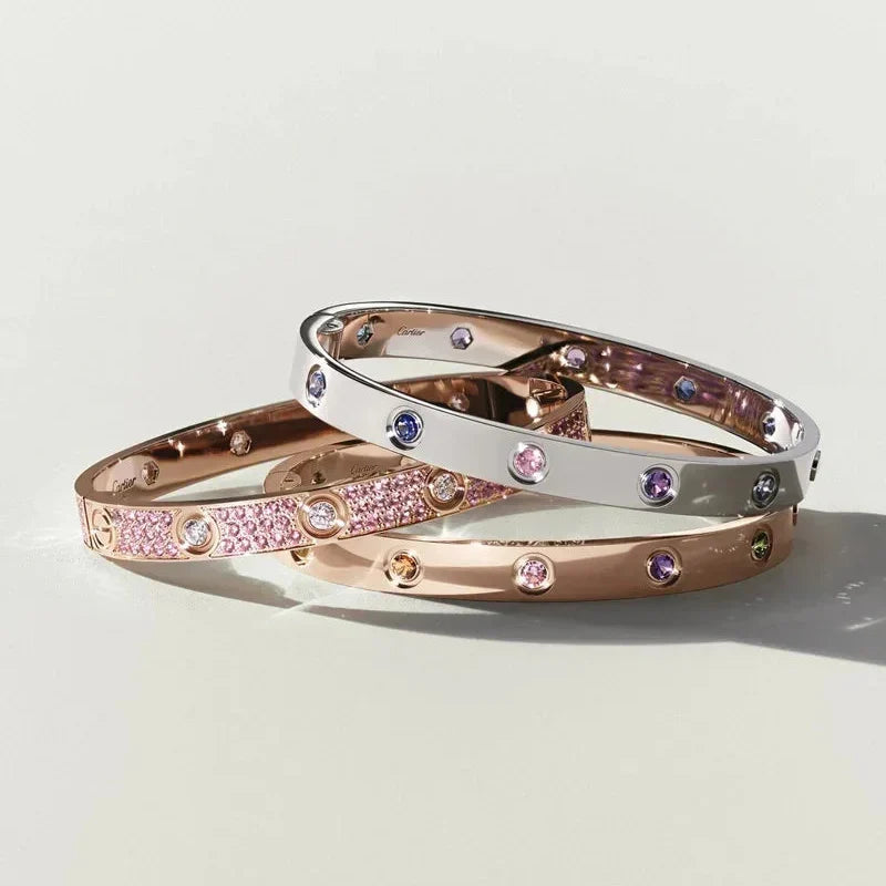 [Azure Tears]CLASSIC 6.1MM LOVE BRACELET 10-DIAMOND MULTICOLOR