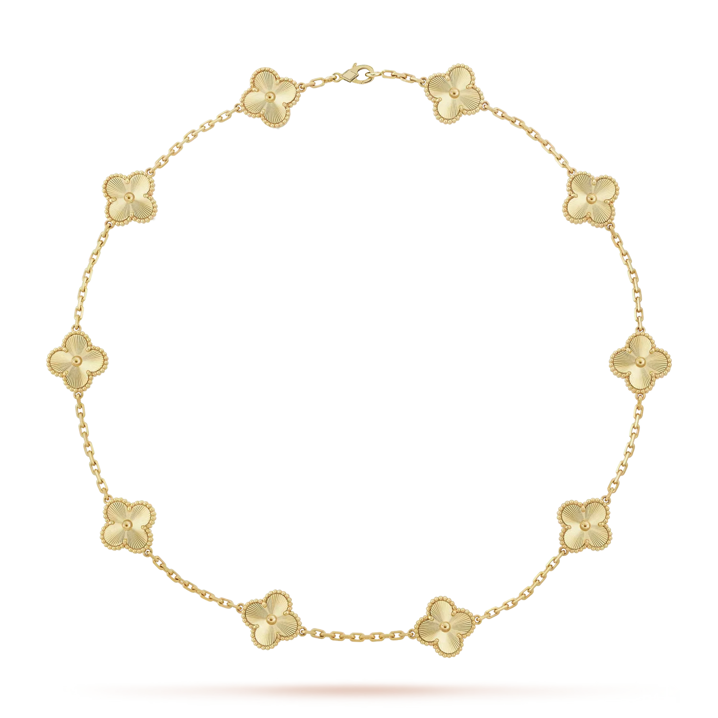 [Azure Tears]CLASSIC LUCKY 10-MOTIF CLOVER NECKLACE GOLD COLLECTION