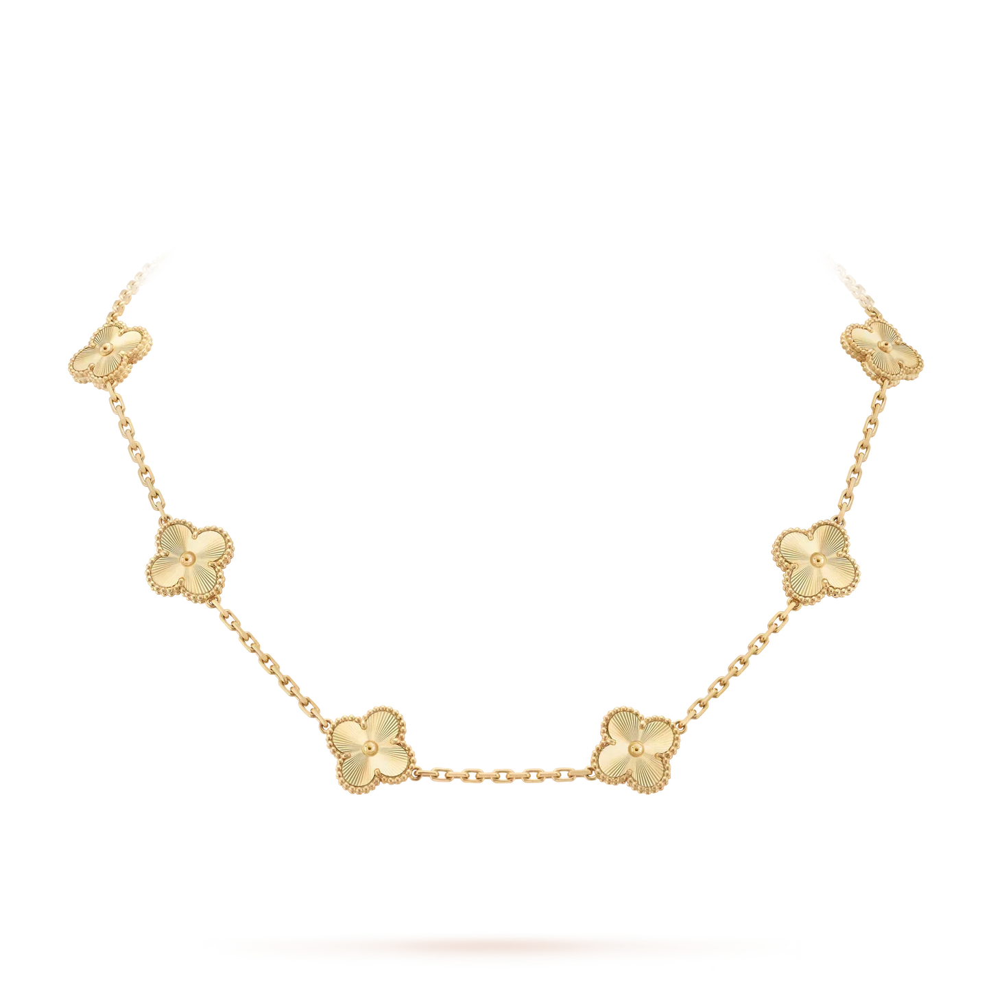 [Azure Tears]CLASSIC LUCKY 10-MOTIF CLOVER NECKLACE GOLD COLLECTION