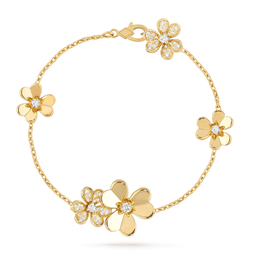 [Azure Tears]LUMINOUS BLOSSOM 5-MOTIF CHARM BRACELET