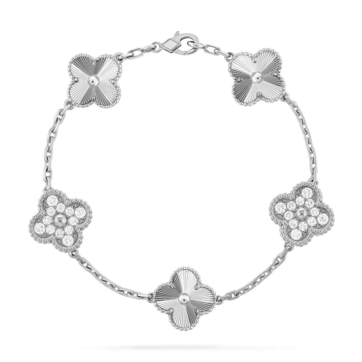 [Azure Tears]LUCKY CLOVER 5-MOTIF BRACELET - LASER COLLECTION