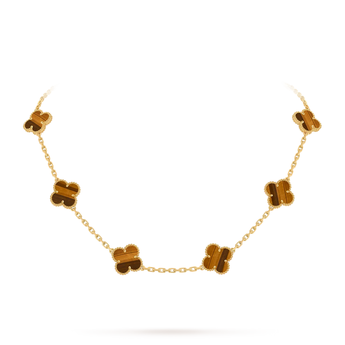 [Azure Tears]CLASSIC LUCKY 10-MOTIF CLOVER NECKLACE GOLD COLLECTION