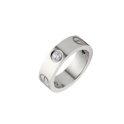 [Azure Tears]LOVE 5.5MM 3 DIAMONDS RING
