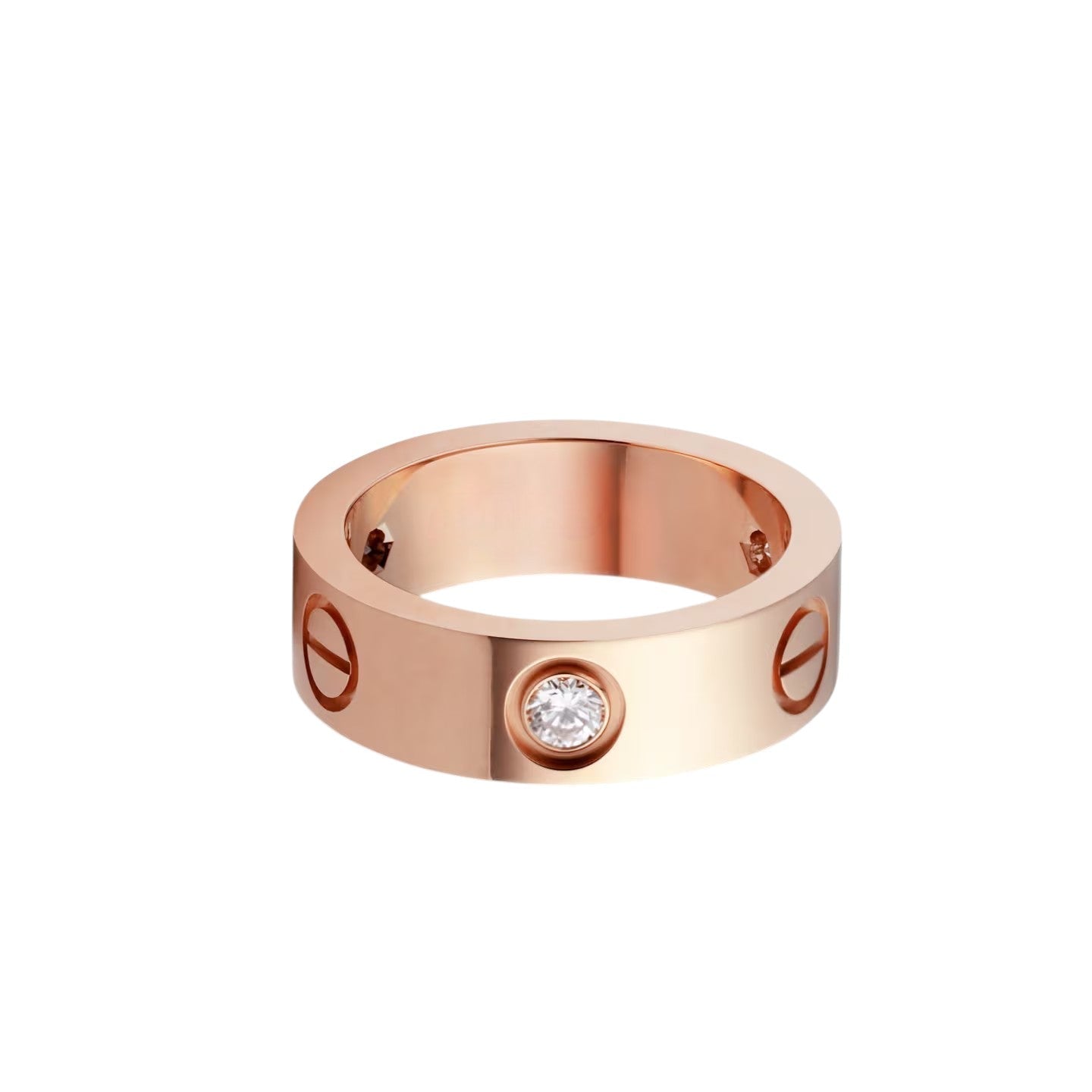 [Azure Tears]LOVE 5.5MM 3 DIAMONDS RING