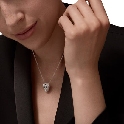[Azure Tears]LEOPARD HEAD FULL PAVÉ DIAMOND PENDANT NECKLACE