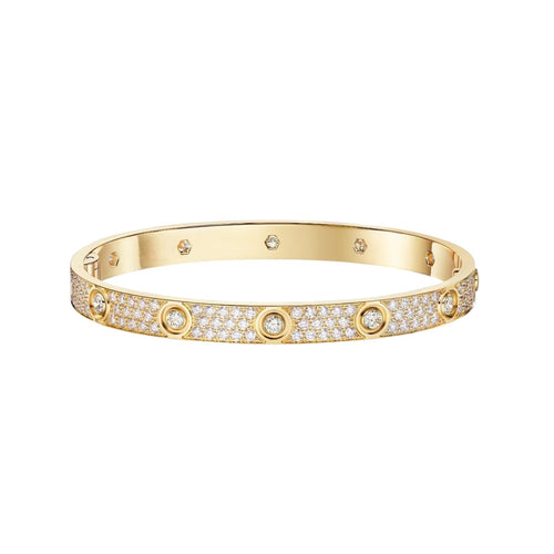 [Azure Tears]CLASSIC 6.1MM LOVE BANGLE - 10-DIAMOND FULL PAVÉ