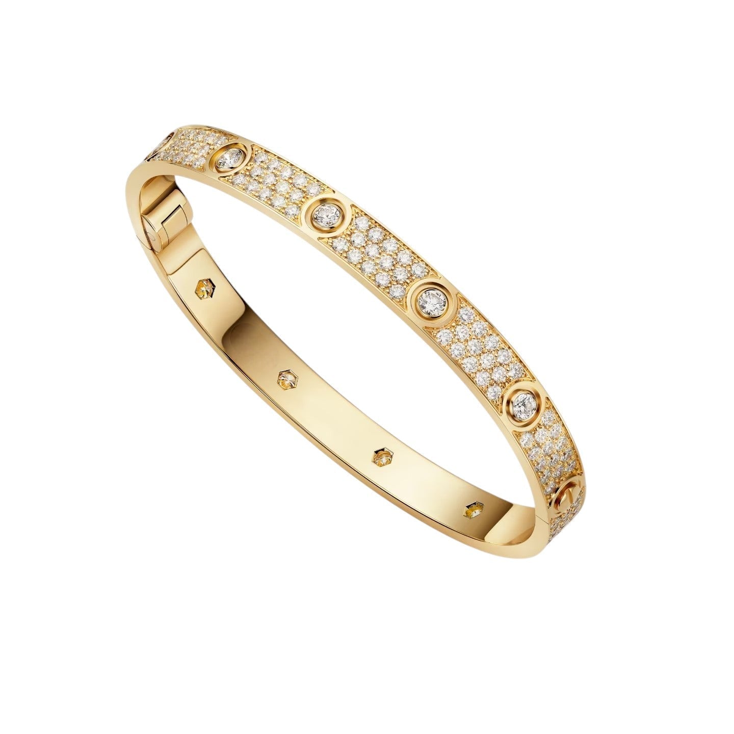 [Azure Tears]CLASSIC 6.1MM LOVE BANGLE - 10-DIAMOND FULL PAVÉ
