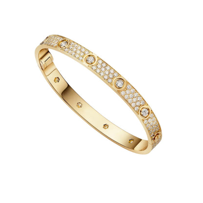 [Azure Tears]CLASSIC 6.1MM LOVE BANGLE - 10-DIAMOND FULL PAVÉ