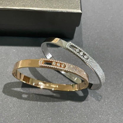 [Azure Tears]MOVE NOA PAVÉ DIAMOND BANGLE BRACELET