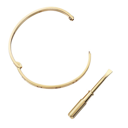 [Azure Tears]CLASSIC 6.1MM LOVE SINGLE-SCREW CLOSURE BANGLE - 4-DIAMOND