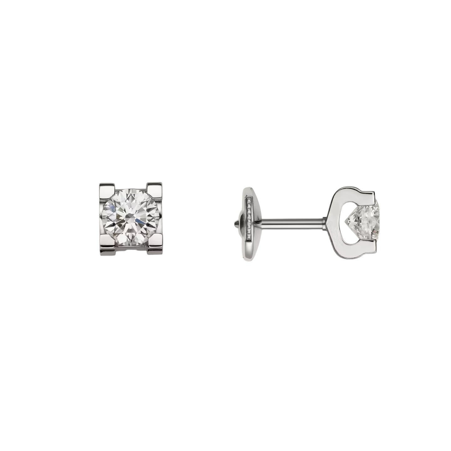 [Azure Tears]C DE DIAMOND STUD EARRINGS