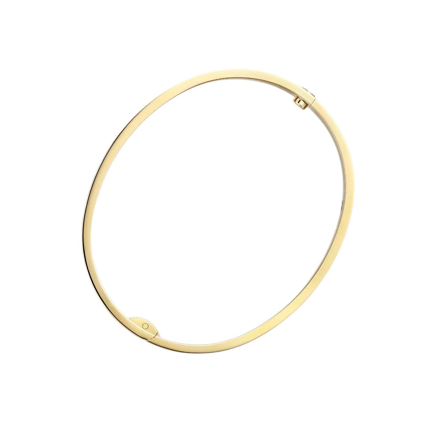 [Azure Tears]CLASSIC 6.1MM LOVE SINGLE-SCREW CLOSURE BANGLE - 4-DIAMOND