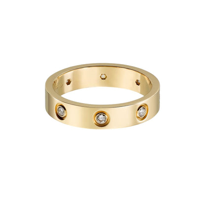 [Azure Tears]LOVE 4MM 8 DIAMONDS RING