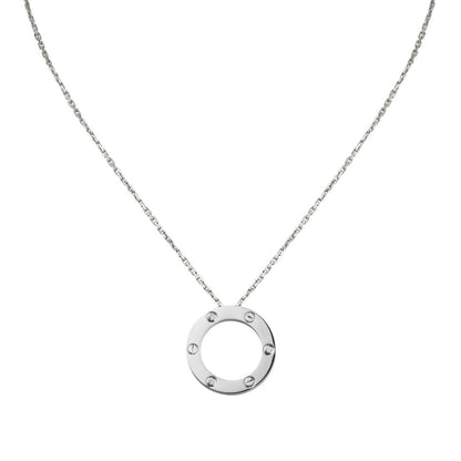 [Azure Tears]LOVE LARGE CIRCULAR PENDANT 3-DIAMOND NECKLACE
