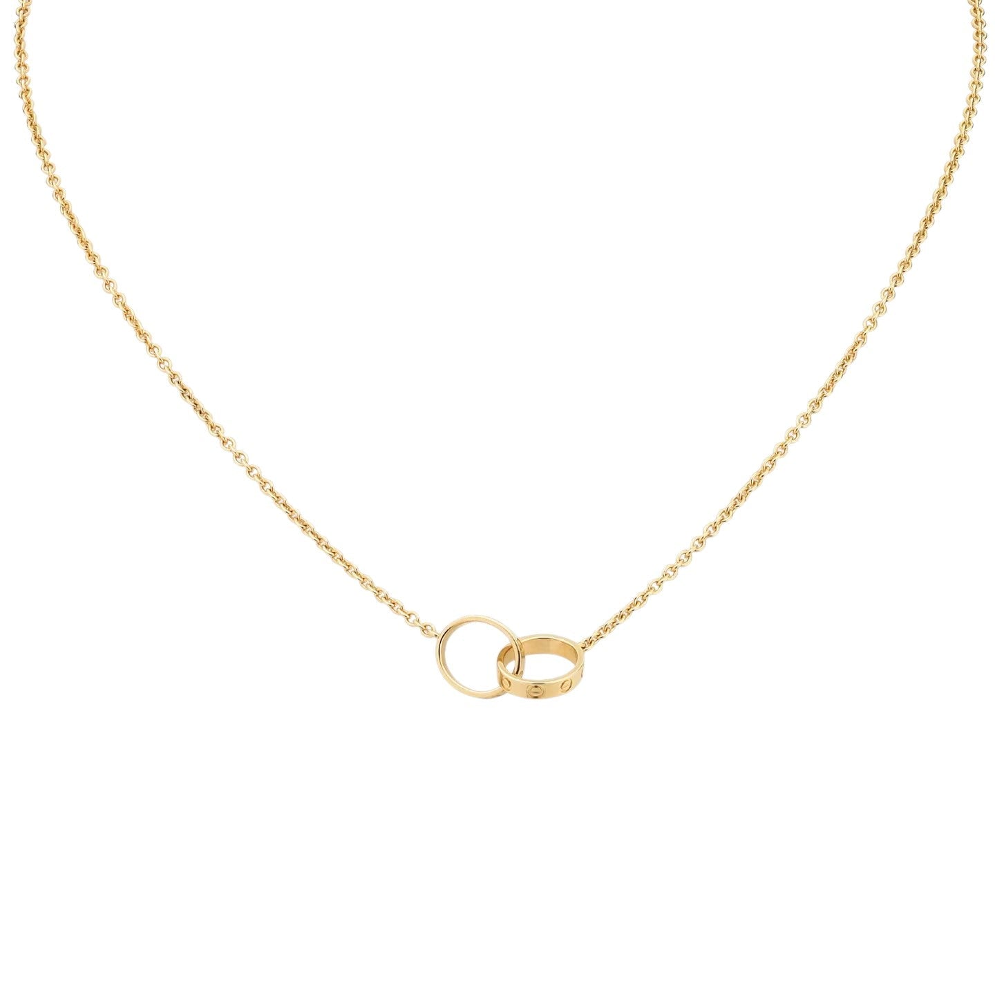 [Azure Tears]LOVE DOUBLE-RING PENDANT NECKLACE