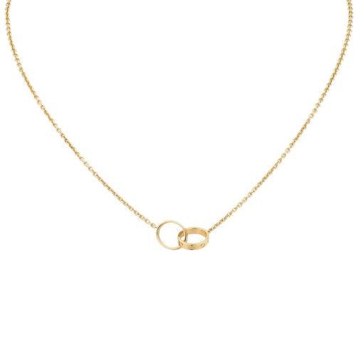 [Azure Tears]LOVE DOUBLE-RING PENDANT NECKLACE