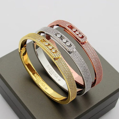 [Azure Tears]MOVE NOA FULL-PAVÉ DIAMOND BANGLE BRACELET