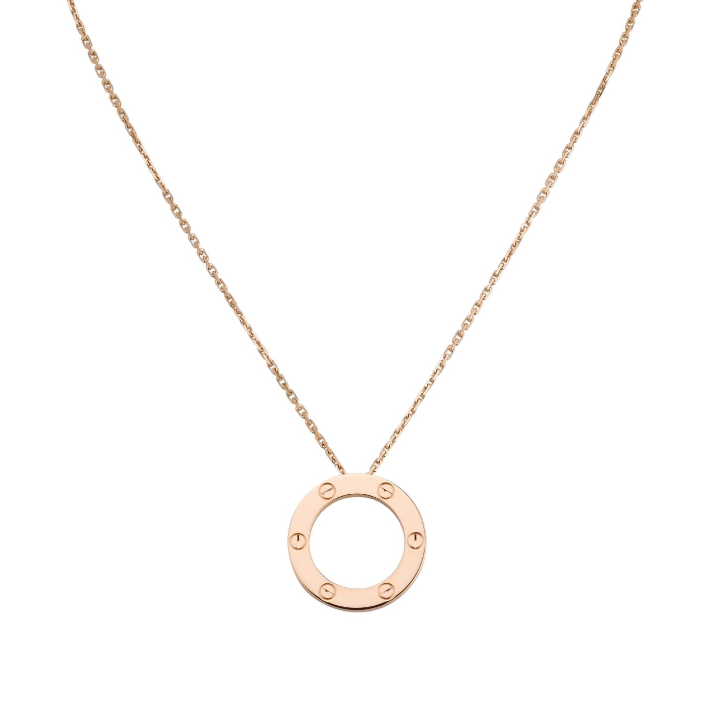 [Azure Tears]LOVE LARGE CIRCULAR PENDANT NECKLACE