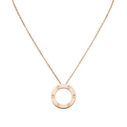 [Azure Tears]LOVE LARGE CIRCULAR PENDANT NECKLACE