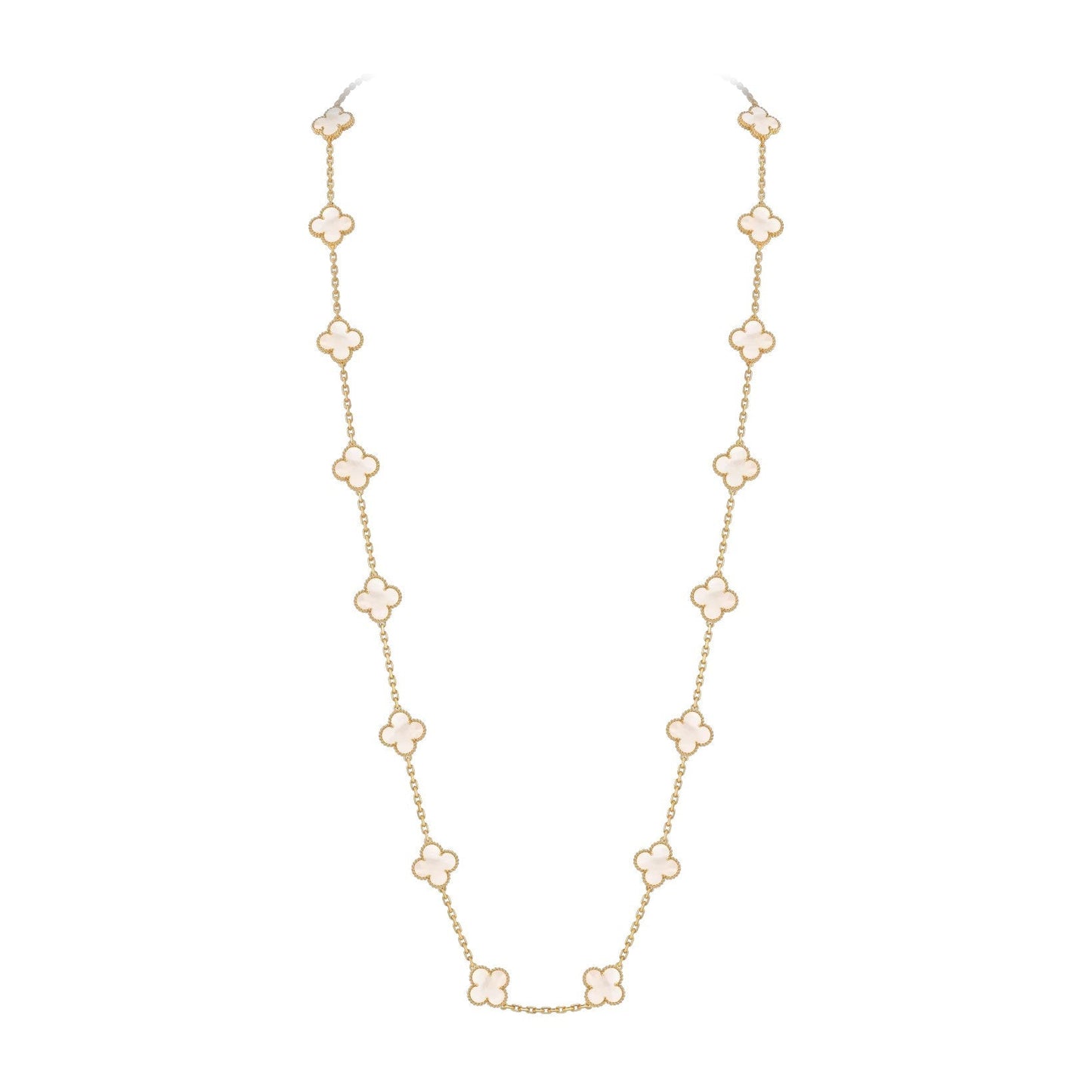 [Azure Tears]CLASSIC 20-MOTIF LUCKY CLOVER LONG NECKLACE GOLD COLLECTION