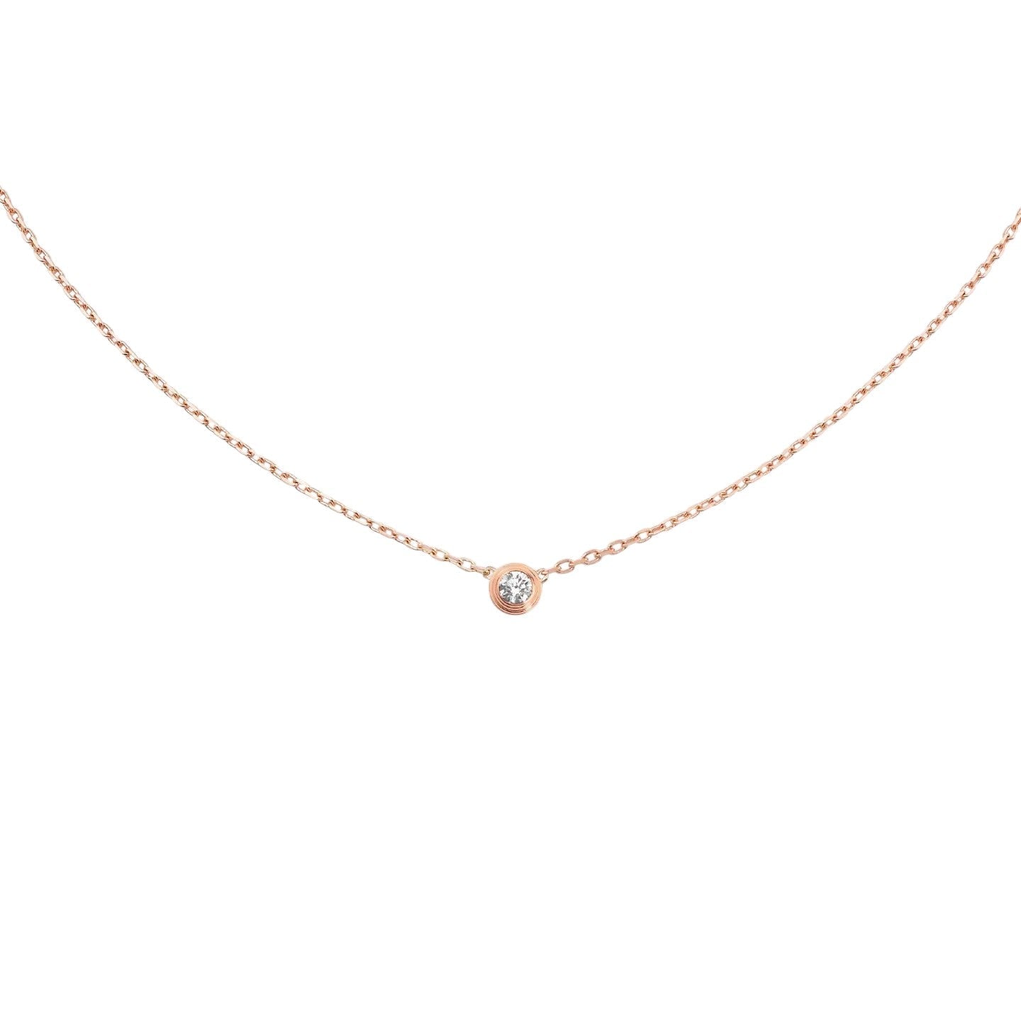 [Azure Tears]LOVE SCREW PENDANT SINGLE DIAMOND NECKLACE
