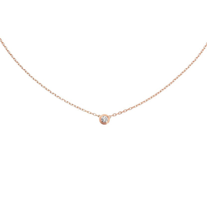 [Azure Tears]LOVE SCREW PENDANT SINGLE DIAMOND NECKLACE